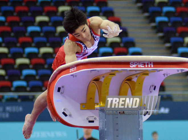 Bakıda idman gimnastikası üzrə Dünya Kuboku yarışlarının ikinci günü start götürüb. Azərbaycan, 20 fevral, 2016